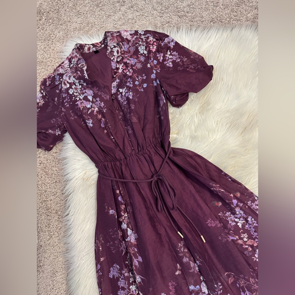 Forever New Plum Floral Maxi Dress - Picture 7 of 12